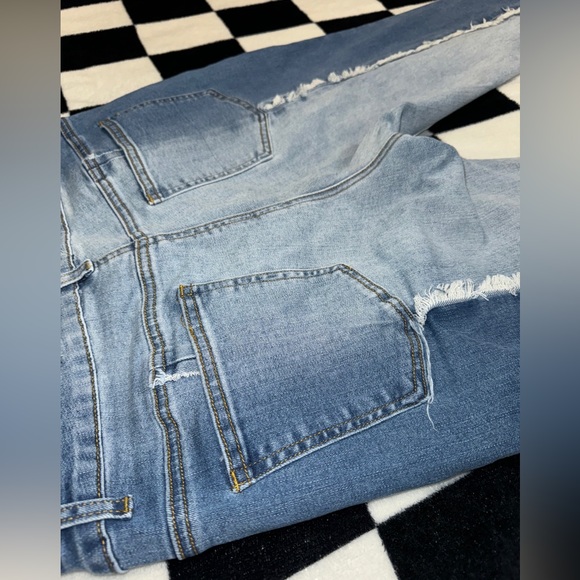 Two Tone Denim Jeans - Picture 3 of 7